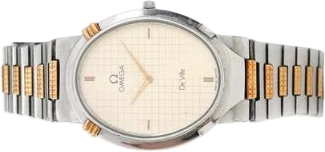 Titel: De Ville i stål og double med quartz-værk (Nyhed)
Mærke: Omega
Model: De Ville
Ref.: 1377
Årgang: 1985
Tilbehør:
Pris: 4.000 kr.
Diameter: 29mm
Funktioner:
Skivefarve: Hvid
Rem: Metal
Kassemateriale: Stål
Kategori: Dress
Køn: Unisex
Match: 100.0%
Billedet ejes af Bruun Rasmussen (1098511) Et Omega ur