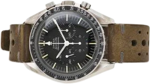 Titel: Speedmaster "Stel Dial (DON)" of steel, ref. 105.012–66, 1966
Mærke: Omega
Model: Speedmaster "Stel Dial (DON)"
Ref.: 105.012–66
Kategori: Racing
Diameter: 42mm
Funktioner: Kronograf
Årgang: 1966
Pris: 70000
Skivefarve: Sort
Rem: Læder
Kassemateriale: Stål
Køn: Herre
Match: 100.0%
Billedet ejes af Bruun Rasmussen (931928) Et Omega ur
