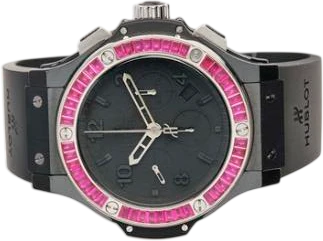 Title: Big Bang “Ruby” ceramic and titanium chronograph watch (New)
Brand: Hublot
Model: Big Bang Ruby
Ref: 301.CD.134.RX.192
Category: Sport
Diameter: 44mm
Functions: Kronograf, Dato
Year: 2010
Price: 70000
Condition: 7.0
Dial Color: Sort
Strap: Gummi
Case material: Keramik
Gender: Herre
Match: 100.0%
Billedet er ejet af Bruun Rasmussen (667868) Et Hublot ur