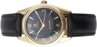 Titel: Seamaster i forgyldt stål fra 1962 (Nyhed)
Mærke: Omega
Model: Seamaster
Ref.: 14700-4-SC
Årgang: 1962
Tilbehør:
Pris: 3.500 kr.
Diameter: 34mm
Funktioner:
Skivefarve: Blå
Rem: Læder
Kassemateriale: Stål
Kategori: Dress
Køn: Unisex
Match: 100.0%
Billedet ejes af Bruun Rasmussen (1220610) Et Omega ur