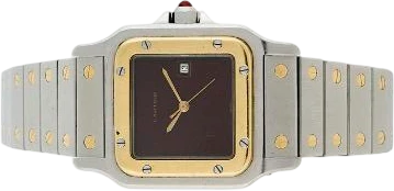Titel: Santos Carrée “Burgundy” i 18 kt. guld og stål
Mærke: Cartier
Model: Santos Carrée “Burgundy”
Ref.: 2961
Årgang: 1990
Tilbehør:
Pris: 11.000 kr.
Diameter: 29mm
Funktioner: Dato
Skivefarve: Rød
Rem: Metal
Kassemateriale: Andet
Kategori: Dress
Køn: Unisex
Match: 100.0%
Billedet ejes af Bruun Rasmussen (1138057) Et Cartier ur