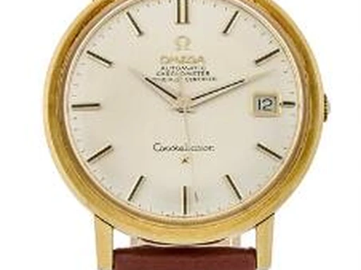 Title: Constellation in 18k gold, ref. 168004/14, 1966
Brand: Omega
Model: Constellation
Ref: 168004/14
Category: Dress
Diameter: 35mm
Functions: Dato
Year: 1966
Price: 11000
Condition: undefined
Dial Color: Hvid
Strap: Læder
Case material: Guld
Gender: Herre
Match: 100.0%
Billedet er ejet af Bruun Rasmussen (417420) Et Omega ur