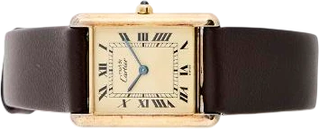 Titel: Tank of gilt sterling silver, ref. 81008, 1990s (Nyhed)
Mærke: Cartier
Model: Tank
Ref.: 81008
Kategori: Dress
Diameter: 24mm
Funktioner: Dato
Årgang: 1990
Pris: 3500
Stand: 7.0 (Brugt)
Skivefarve: Gul
Rem: Læder
Kassemateriale: Andet
Køn: Dame
Match: 100.0%
Billedet ejes af Bruun Rasmussen (963597) Et Cartier ur