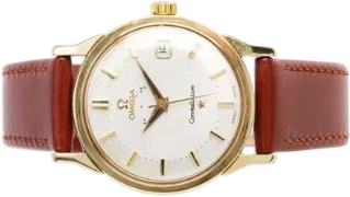 Title: Constellation guldbelagt stål, ref. 168.005, automatisk med dato, ca. 33.5 mm, 1965 (New)
Brand: Omega
Model: Constellation
Ref: 168.005
Category: Dress
Diameter: 34mm
Functions: Dato
Year: 1965
Price: 7000
Condition: 6.0
Dial Color: Hvid
Strap: Læder
Case material: Andet
Gender: Herre
Match: 100.0%
Billedet er ejet af Bruun Rasmussen (722197) Et Omega ur