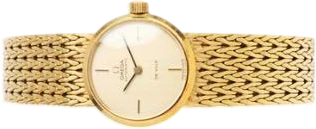 Title: De Ville 18k gold, ref. 751.247, 1960s (New)
Brand: Omega
Model: De Ville
Ref: 751.247
Category: Dress
Diameter: 22mm
Functions: Dato
Year: 1960
Price: 27500
Condition: 6.0
Dial Color: Guld
Strap: Metal
Case material: Guld
Gender: Dame
Match: 100.0%
Billedet er ejet af Bruun Rasmussen (670294) Et Omega ur