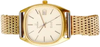 Titel: De Ville, ref. 192.0034, forgyldt stål med 14 kt. guldlænke (Nyhed)
Mærke: Omega
Model: De Ville
Ref.: 192.0034
Årgang: 1977
Tilbehør:
Pris: 9.000 kr.
Diameter: 34mm
Funktioner: Dato
Skivefarve: Hvid
Rem: Metal
Kassemateriale: Stål
Kategori: Dress
Køn: Unisex
Match: 100.0%
Billedet ejes af Bruun Rasmussen (1220628) Et Omega ur