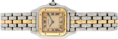 Titel: Panthère i stål og guld, ref. 166921 (Nyhed)
Mærke: Cartier
Model: Panthère
Ref.: 166921
Årgang: 1995
Tilbehør:
Pris: 17.500 kr.
Diameter: 22mm
Funktioner:
Skivefarve: Guld
Rem: Metal
Kassemateriale: Andet
Kategori: Dress
Køn: Dame
Match: 100.0%
Billedet ejes af Bruun Rasmussen (1138034) Et Cartier ur