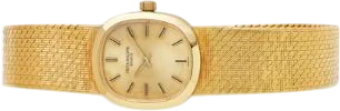 Titel: Ellipse of 18k gold, ref. 4132/1
Mærke: Patek Philippe
Model: Ellipse
Ref.: 4132/1
Kategori: Dress
Diameter: 22mm
Funktioner:
Årgang: 1980
Pris: 45000
Skivefarve: Guld
Rem: Metal
Kassemateriale: Guld
Køn: Dame
Match: 100.0%
Billedet ejes af Bruun Rasmussen (931947) Et Patek Philippe ur
