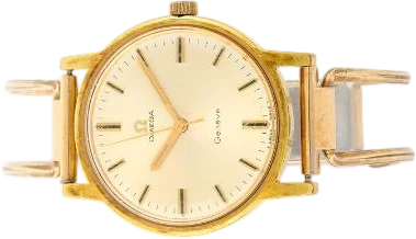 Titel: Geneve i forgyldt metal med manuelt optræk (Nyhed)
Mærke: Omega
Model: Geneve
Ref.: 135.070
Årgang: 1969
Tilbehør:
Pris: 3.500 kr.
Diameter: 35mm
Funktioner:
Skivefarve: Hvid
Rem: Metal
Kassemateriale: Andet
Kategori: Dress
Køn: Unisex
Match: 100.0%
Billedet ejes af Bruun Rasmussen (1138036) Et Omega ur