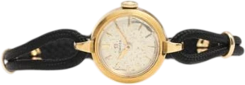 Titel: herreur i 18k guld med manuel optræk, model 2939 fra 1958 (Nyhed)
Mærke: Omega
Model:
Ref.: 2939
Kategori: Dress
Diameter: 19mm
Funktioner:
Årgang: 1958
Pris: 3500
Stand: 6.0 (Brugt)
Skivefarve: Hvid
Rem: Andet
Kassemateriale: Guld
Køn: Dame
Match: 100.0%
Billedet ejes af Bruun Rasmussen (951029) Et Omega ur