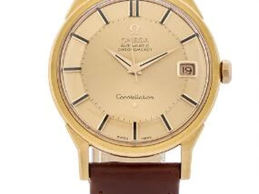 Title: Constellation “Pie Pan” 18k Guld, ref. 14902/3 SC-62, 1962
Brand: Omega
Model: Constellation Pie Pan
Ref: 14902/3 SC-62
Category: Dress
Diameter: 34mm
Functions: Dato
Year: 1962
Price: 11000
Condition: undefined
Dial Color: Guld
Strap: Læder
Case material: Guld
Gender: Herre
Match: 100.0%
Billedet er ejet af Bruun Rasmussen (417422) Et Omega ur