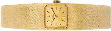 Title: Wristwatch of 14k gold, ref. 711.1282, 1960s
Brand: Omega
Model:
Ref: 711.1282
Category: Dress
Diameter: 18mm
Functions:
Year: 1960
Price: 19000
Condition: 6.0
Dial Color: Guld
Strap: Andet
Case material: Guld
Gender: Dame
Match: 100.0%
Billedet er ejet af Bruun Rasmussen (566048) Et Omega ur