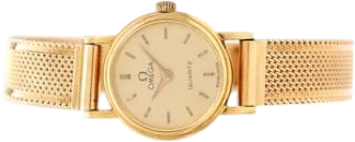 Title: håndledsur af 18k guld med 18k guldbeslag, quartz
Brand: Omega
Model:
Ref: 2603/2049
Category: Dress
Diameter: 18mm
Functions: Dato
Year:
Price: 13500
Condition: 7.0
Dial Color: Guld
Strap: Andet
Case material: Guld
Gender: Dame
Match: 100.0%
Billedet er ejet af Bruun Rasmussen (566005) Et Omega ur