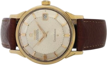 Titel: Constellation Pie-pan 1962 (Nyhed)
Mærke: Omega
Model: Constellation
Ref.: 168.005
Kategori: Dress
Diameter: 34mm
Funktioner: Dato
Årgang: 1962
Pris: 5000
Stand: 7.0 (Brugt)
Skivefarve: Hvid
Rem: Læder
Kassemateriale: Guld
Køn: Herre
Match: 100.0%
Billedet ejes af Bruun Rasmussen (951054) Et Omega ur