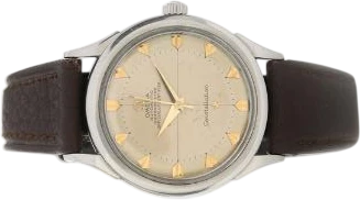Title: Constellation Chronometre of steel, ref. 2652-1, 1952
Brand: Omega
Model: Constellation Chronometre
Ref: 2652-1
Category: Dress
Diameter: 34mm
Functions: Dato
Year: 1952
Price: 9000
Condition: 7.0
Dial Color: Brun
Strap: Læder
Case material: Stål
Gender: Herre
Match: 100.0%
Billedet er ejet af Bruun Rasmussen (628705) Et Omega ur