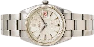 Title: Datejust “Honeycomb” stål, ref. 6305, 1954
Brand: Rolex
Model: Datejust "Honeycomb"
Ref: 6305
Category: Dress
Diameter: 36mm
Functions: Dato
Year: 1954
Price: 90000
Condition:
Dial Color: Hvid
Strap: Metal
Case material: Stål
Gender: Herre
Match: 100.0%
Billedet er ejet af Bruun Rasmussen (706919) Et Rolex ur