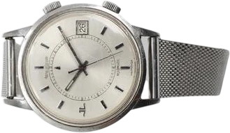 Titel: Memovox af stål med datovisning (Nyhed)
Mærke: Jaeger-LeCoultre
Model: Memovox
Ref.: HF. 28800
Årgang:
Tilbehør:
Stand: 7.0 (Brugt)
Pris: 17.500 kr.
Diameter: 38mm
Funktioner: Dato
Skivefarve: Hvid
Rem: Metal
Kassemateriale: Stål
Kategori: Dress
Køn: Herre
Match: 100.0%
Billedet ejes af Bruun Rasmussen (1013071) Et Jaeger-LeCoultre ur