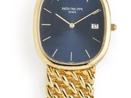 Title: Ellipse of 18k gold with quartz movement and date function
Brand: Patek Philippe
Model: Ellipse
Ref: null
Category: Dress
Diameter: 30mm
Functions: Dato
Year: 1992
Price: 45000
Condition:
Dial Color: Blå
Strap: Metal
Case material: Guld
Gender: Unisex
Match: 100.0%
Billedet er ejet af Bruun Rasmussen (501438) Et Patek Philippe ur