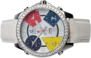 Title: Five Time Zones of steel med fem quartzværker og datovisning, 2005
Brand: Jacob & Co.
Model: Five Time Zones
Ref: null
Category: Dress
Diameter: 47mm
Functions: Dato, GMT
Year: 2005
Price: 13500
Condition: 8.0
Dial Color:
Strap: Læder
Case material: Stål
Gender: Herre
Match: 100.0%
Billedet er ejet af Bruun Rasmussen (628681) Et Jacob & Co. ur