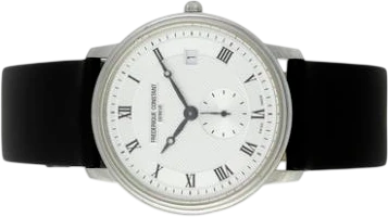 Titel: Slimline af stål, ref. FC200/220/235, quartz værk med datovisning (Nyhed)
Mærke: Frederique Constant
Model: Slimline
Ref.: FC200/220/235
Årgang: 2020
Tilbehør:
Stand: 4.0 (Brugt)
Pris: 3.500 kr.
Diameter: 36mm
Funktioner: Dato
Skivefarve: Hvid
Rem: Læder
Kassemateriale: Stål
Kategori: Dress
Køn: Unisex
Match: 100.0%
Billedet ejes af Bruun Rasmussen (1057253) Et Frederique Constant ur