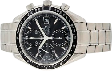 Title: Speedmaster Date Automatic of steel, ref. 178.0055, 2008 (New)
Brand: Omega
Model: Speedmaster Date Automatic
Ref: 178.0055
Category: Racing
Diameter: 40mm
Functions: Kronograf, Dato
Year: 2008
Price: 19000
Condition: 8.5
Dial Color: Sort
Strap: Metal
Case material: Stål
Gender: Herre
Match: 100.0%
Billedet er ejet af Bruun Rasmussen (816353) Et Omega ur