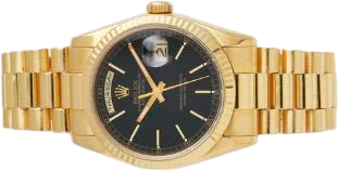 Titel: Day-Date of 18k gold, ref. 118238
Mærke: Rolex
Model: Day-Date
Ref.: 118238
Kategori: Dress
Diameter: 36mm
Funktioner: Dato, Ugedag
Årgang: 2003
Pris: 137500
Skivefarve: Sort
Rem: Metal
Kassemateriale: Guld
Køn: Herre
Match: 100.0%
Billedet ejes af Bruun Rasmussen (931946) Et Rolex ur
