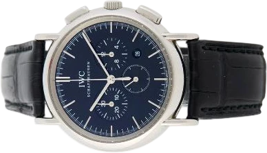 Titel: Portofino kronograf i stål med sort skive og alligatorrem (Nyhed)
Mærke: IWC
Model: Portofino
Ref.: IW3724
Årgang: 1990
Tilbehør:
Pris: 13.500 kr.
Diameter: 37mm
Funktioner: Kronograf, Dato
Skivefarve: Sort
Rem: Læder
Kassemateriale: Stål
Kategori: Dress
Køn: Herre
Match: 100.0%
Billedet ejes af Bruun Rasmussen (1138002) Et IWC ur