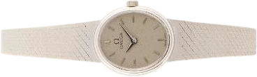 Titel: 14k white gold watch ref. 304 C from 1984 with quartz movement (Nyhed)
Mærke: Omega
Model:
Ref.: 304 C
Kategori: Dress
Diameter: nullmm
Funktioner: Dato
Årgang: 1984
Pris: 11000
Stand: 6.0 (Brugt)
Skivefarve: Grå
Rem: Metal
Kassemateriale: Guld
Køn: Dame
Match: 100.0%
Billedet ejes af Bruun Rasmussen (961471) Et Omega ur