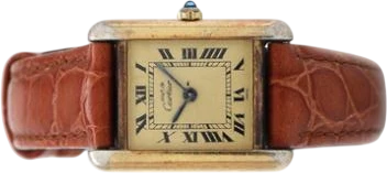 Title: Tank Vermeil guldbelagt sølv, ref. 3 66001, quartz, 1990'erne (New)
Brand: Cartier
Model: Tank Vermeil
Ref: 3 66001
Category: Dress
Diameter: 21mm
Functions: Dato
Year: 1990
Price: 7000
Condition: 4.0
Dial Color: Gul
Strap: Læder
Case material: Andet
Gender: Dame
Match: 100.0%
Billedet er ejet af Bruun Rasmussen (886416) Et Cartier ur