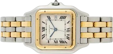 Titel: Panthère af 18 kt. guld og stål, ref. 187957 (Nyhed)
Mærke: Cartier
Model: Panthère
Ref.: 187957
Årgang: 1980
Tilbehør:
Stand: 6.0 (Brugt)
Pris: 17.500 kr.
Diameter: 30mm
Funktioner: Dato
Skivefarve: Hvid
Rem: Metal
Kassemateriale: Stål
Kategori: Dress
Køn: Unisex
Match: 100.0%
Billedet ejes af Bruun Rasmussen (1057257) Et Cartier ur