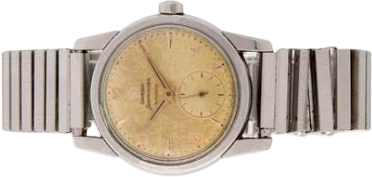 Title: Seamaster stål med mekanisk automatisk urværk fra 1950'erne
Brand: Omega
Model: Seamaster
Ref: null
Category: Dress
Diameter: 34mm
Functions:
Year: 1950
Price: 3000
Condition: 6.0
Dial Color: Gul
Strap: Metal
Case material: Stål
Gender: Herre
Match: 100.0%
Billedet er ejet af Bruun Rasmussen (628686) Et Omega ur