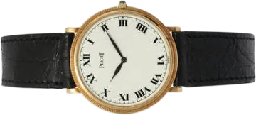 Titel: Ultra-Thin i 18 kt. guld, ref. 9021 (Nyhed)
Mærke: Piaget
Model: Ultra-Thin
Ref.: 9021
Årgang: 1975
Tilbehør: Boks
Stand: 5.0 (Brugt)
Pris: 20.000 kr.
Diameter: 31mm
Funktioner:
Skivefarve: Hvid
Rem: Læder
Kassemateriale: Guld
Kategori: Dress
Køn: Unisex
Match: 100.0%
Billedet ejes af Bruun Rasmussen (1207265) Et Piaget ur