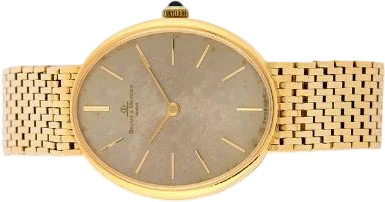 Titel: vintage armbåndsur i 18 kt. guld, ref. 37064
Mærke: Baume & Mercier
Model: Armbåndsur
Ref.: 37064
Årgang: 1965
Tilbehør:
Pris: 17.500 kr.
Diameter:
Funktioner:
Skivefarve: Brun
Rem: Metal
Kassemateriale: Guld
Kategori: Dress
Køn: Unisex
Match: 100.0%
Billedet ejes af Bruun Rasmussen (1138006) Et Baume & Mercier ur