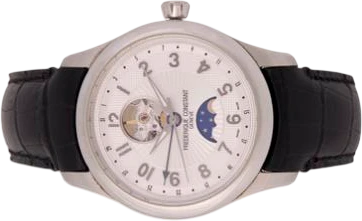 Titel: Maxime Moonphase af stål, ref. 361 601 (Nyhed)
Mærke: Frederique Constant
Model: Maxime Moonphase
Ref.: 361 601
Årgang: 2009
Tilbehør: Boks og Papirer
Stand: 6.0 (Brugt)
Pris: 7.000 kr.
Diameter: 42mm
Funktioner: Dato, Månefase
Skivefarve: Hvid
Rem: Læder
Kassemateriale: Stål
Kategori: Dress
Køn: Herre
Match: 100.0%
Billedet ejes af Bruun Rasmussen (1057280) Et Frederique Constant ur