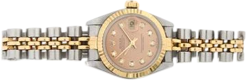 Title: Datejust of 18k gold and steel, ref. 69173 with diamonds on dial (New)
Brand: Rolex
Model: Datejust
Ref: 69173
Category: Dress
Diameter: 26mm
Functions: Dato
Year: 2019
Price: 20000
Condition: 7.0
Dial Color: Guld
Strap: Metal
Case material: Andet
Gender: Dame
Match: 100.0%
Billedet er ejet af Bruun Rasmussen (722234) Et Rolex ur