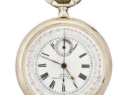 Title: Chronograph lommeur af sølv (New)
Brand: Omega
Model:
Ref: null
Category: Sport
Diameter: 55mm
Functions: Kronograf
Year: 1906
Price: 7000
Condition: undefined
Dial Color: Hvid
Strap: Andet
Case material: Stål
Gender: Herre
Match: 100.0%
Billedet er ejet af Bruun Rasmussen (417517) Et Omega ur