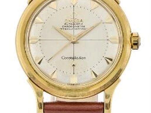 Title: Constellation “Piepan” i 18k guld, ref. 2852, 1956
Brand: Omega
Model: Constellation “Piepan”
Ref: 2852
Category: Dress
Diameter: 35mm
Functions: Dato
Year: 1956
Price: 13500
Condition: undefined
Dial Color: Hvid
Strap: Læder
Case material: Guld
Gender: Herre
Match: 100.0%
Billedet er ejet af Bruun Rasmussen (417476) Et Omega ur