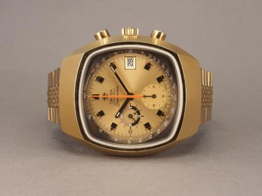 Title: Seamaster “Jedi” 176.005
Brand: Omega
Model: Seamaster Chronograph Jedi
Ref: 176.005
Category: Racing
Diameter: 42mm
Functions: Kronograf, Dato
Year:
Price: 19000
Condition: 8.0
Dial Color: Guld
Strap: Metal
Case material: Guld
Gender: Herre
Match: 100.0%
Billedet er ejet af Chrono (397480) Et Omega ur