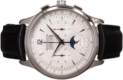 Title: Master Control Chronograph (New)
Brand: Jaeger-LeCoultre
Model: Master Control Chronograph Calendar
Ref: Q4138420
Category: Dress
Diameter: 40mm
Functions: Kronograf, Månefase, Dato
Year: 2022
Price: 98000
Condition: 9.0
Dial Color: Sølv
Strap: Læder
Case material: Stål
Gender: Herre
Match: 100.0%
Billedet er ejet af Chrono (653629) Et Jaeger-LeCoultre ur