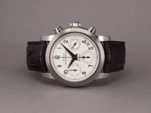 Title: “Ferrari” F300 Chronograph
Brand: Girard-Perregaux
Model: “Ferrari” F300 Chronograph
Ref: 8020
Category: Racing
Diameter: 38mm
Functions: Kronograf, Dato
Year: null
Price: 12500
Condition: undefined
Dial Color: Hvid
Strap: Læder
Case material: Stål
Gender: Herre
Match: 100.0%
Billedet er ejet af Chrono (264905) Et Girard-Perregaux ur