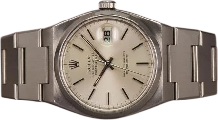 Titel: Oysterquartz Datejust 17000 (Nyhed)
Mærke: Rolex
Model: Datejust Oysterquartz
Ref.: 17000
Årgang: 1979
Tilbehør:
Stand: 8.0 (Brugt)
Pris: 35.000 kr.
Diameter: 36mm
Funktioner: Dato
Skivefarve: Sølv
Rem: Metal
Kassemateriale: Stål
Kategori: Dress
Køn: Unisex
Match: 100.0%
Billedet ejes af Chrono (1218700) Et Rolex ur