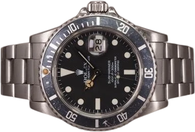 Titel: Submariner 16800 Mat Skive - 2023 service (Nyhed)
Mærke: Rolex
Model: Submariner
Ref.: 16800
Årgang: 1984
Tilbehør: Boks og Papirer
Stand: 7.0 (Brugt)
Pris: 85.000 kr.
Diameter: 40mm
Funktioner: Dato
Skivefarve: Sort
Rem: Metal
Kassemateriale: Stål
Kategori: Dykker
Køn: Herre
Match: 100.0%
Billedet ejes af Chrono (1015062) Et Rolex ur