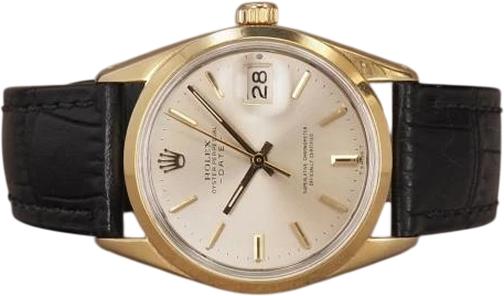 Titel: Oyster Perpetual Date
Mærke: Rolex
Model: Oyster Perpetual Date
Ref.: 1550
Årgang: 1972
Tilbehør: Boks
Stand: 8.0 (Brugt)
Pris: 35.000 kr.
Diameter: 34mm
Funktioner: Dato
Skivefarve: Hvid
Rem: Læder
Kassemateriale: Andet
Kategori: Dress
Køn: Unisex
Match: 100.0%
Billedet ejes af Chrono (1180349) Et Rolex ur