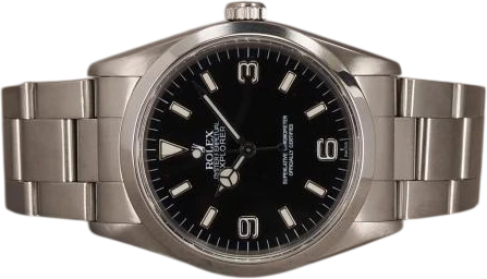 Titel: Explorer 14270 - 7/1998 (Nyhed)
Mærke: Rolex
Model: Explorer
Ref.: 14270
Årgang: 1998
Tilbehør: Boks og Papirer
Stand: 8.0 (Brugt)
Pris: 45.000 kr.
Diameter: 36mm
Funktioner: Dato
Skivefarve: Sort
Rem: Metal
Kassemateriale: Stål
Kategori: Sport
Køn: Unisex
Match: 100.0%
Billedet ejes af Chrono (1209192) Et Rolex ur