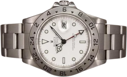 Title: Explorer II 16570 Swiss Only
Brand: Rolex
Model: Explorer II
Ref: 16570
Category: Sport
Diameter: 40mm
Functions: Dato, GMT
Year: 1999
Price: 46000
Condition: 8.0
Dial Color: Hvid
Strap: Metal
Case material: Stål
Gender: Herre
Match: 100.0%
Billedet er ejet af Chrono (149677) Et Rolex ur