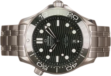 Titel: Seamaster Diver 300M - 7/2026 - Mint
Mærke: Omega
Model: Seamaster Diver 300M
Ref.: 210.30.42.20.10.001
Årgang: 2026
Tilbehør: Boks og Papirer
Stand: 10.0 (Nyt)
Pris: 38.000 kr.
Diameter: 42mm
Funktioner: Dato
Skivefarve: Grøn
Rem: Metal
Kassemateriale: Stål
Kategori: Dykker
Køn: Herre
Match: 100.0%
Billedet ejes af Chrono (1109839) Et Omega ur