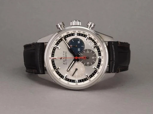 Title: El Primero 03.2150.400 (New)
Brand: Zenith
Model: El Primero
Ref: 03.2150.400
Category: Racing
Diameter: 38mm
Functions: Kronograf, Dato
Year: 2020
Price: 46000
Condition: undefined
Dial Color: Sølv
Strap: Læder
Case material: Stål
Gender: Herre
Match: 100.0%
Billedet er ejet af Chrono (429199) Et Zenith ur