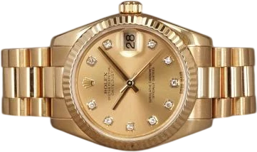 Title: Datejust 31 - 178278 - 18K
Brand: Rolex
Model: Datejust 31 18K
Ref: 178278
Category: Dress
Diameter: 31mm
Functions: Dato
Year:
Price: 145000
Condition: 8.0
Dial Color: Guld
Strap: Metal
Case material: Guld
Gender: Dame
Match: 100.0%
Billedet er ejet af Chrono (141075) Et Rolex ur