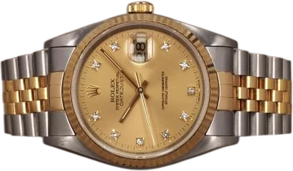 Titel: Datejust G/S 16233 - Diamant skive (Nyhed)
Mærke: Rolex
Model: Datejust G/S
Ref.: 16233
Årgang: 1993
Tilbehør:
Stand: 8.0 (Brugt)
Pris: 45.000 kr.
Diameter: 36mm
Funktioner: Dato
Skivefarve: Guld
Rem: Metal
Kassemateriale: Stål
Kategori: Dress
Køn: Herre
Match: 100.0%
Billedet ejes af Chrono (1030601) Et Rolex ur