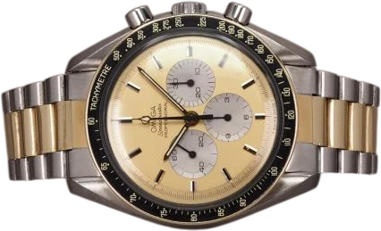 Title: Speedmaster - 145.022 - Two-tone (New)
Brand: Omega
Model: Omega Speedmaster - Two-tone
Ref: 145.022
Category: Racing
Diameter: 42mm
Functions: Kronograf
Year:
Price: 75000
Condition: 8.0
Dial Color: Gul
Strap: Metal
Case material: Guld
Gender: Herre
Match: 100.0%
Billedet er ejet af Chrono (687748) Et Omega ur